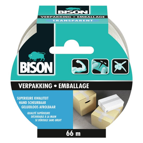 Bison verpakkingstape transparant 5cmx66m