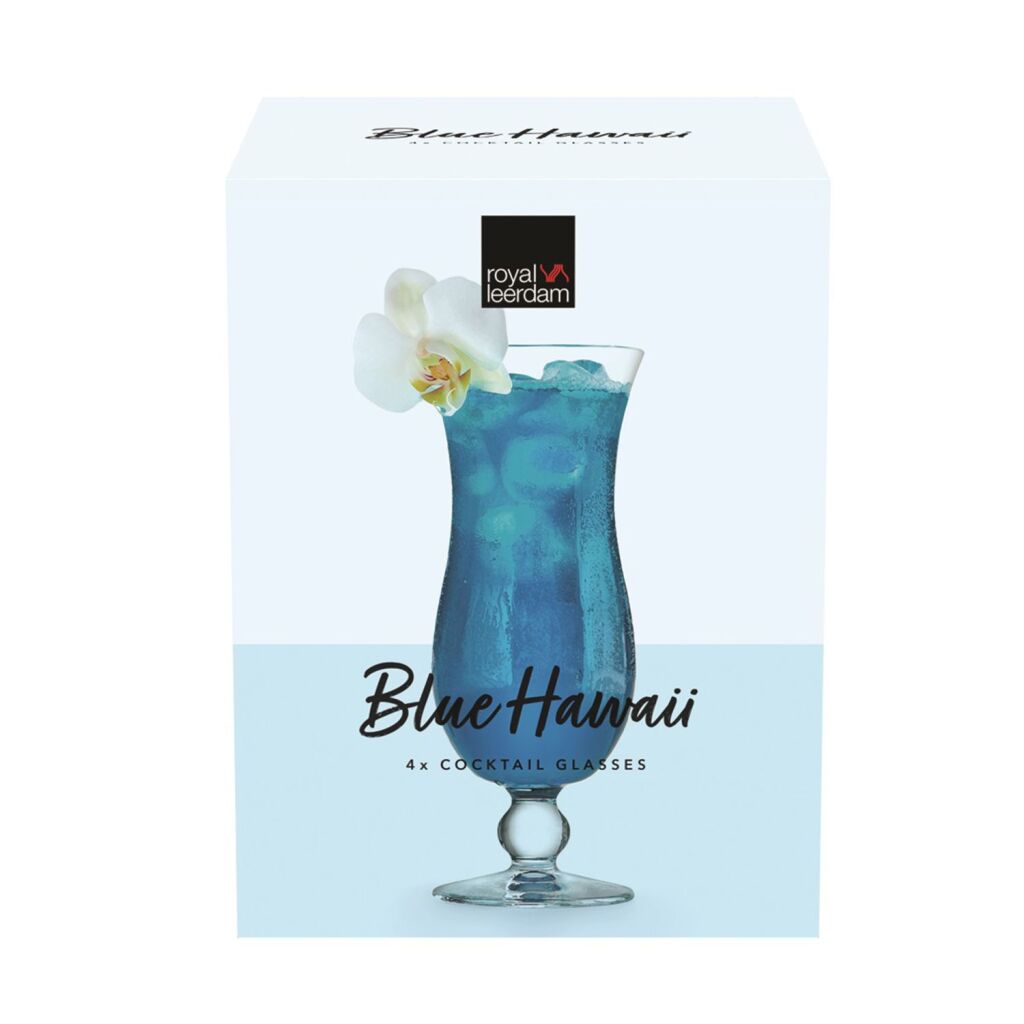 Royal leerdam leerdam blue hawaii glas set 4