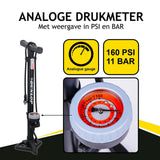 Dunlop fietspomp met drukmeter