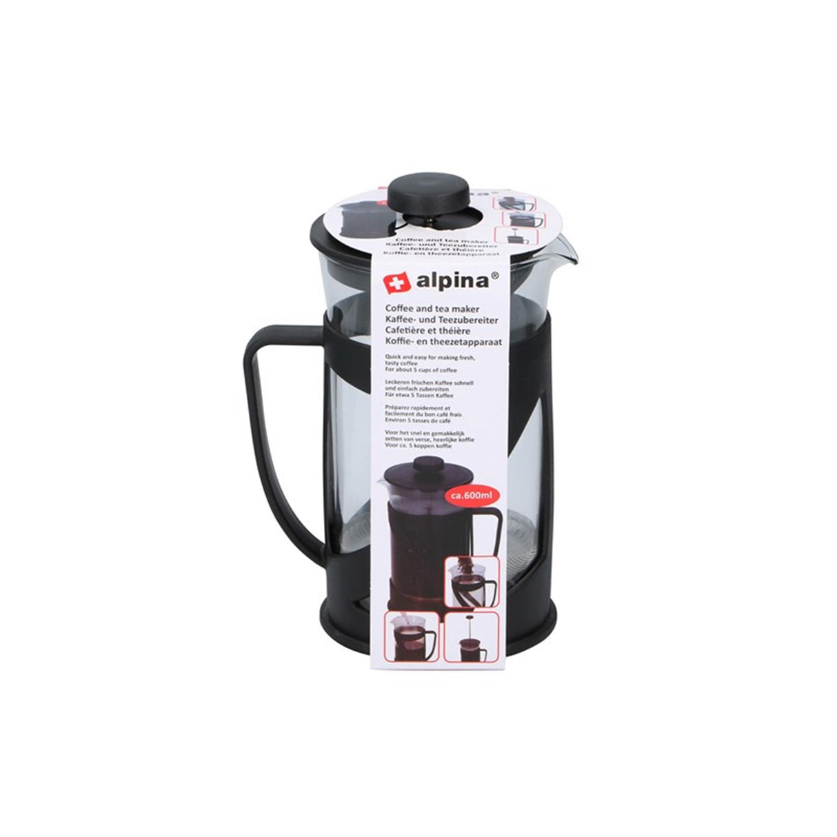 Alpina cafetière glas 600ml