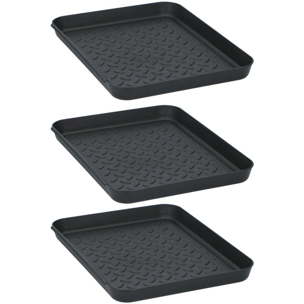 Tom multifunctionele bakken 35x27.5x3 cm 3 stuks zwart