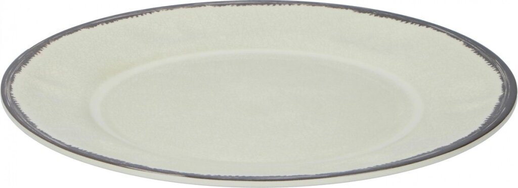 Diversen Tom Dinerbord 25 Cm Melamine 229 Gram Wit grijs