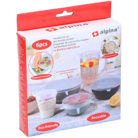 Alpina flexibele dekselset 6-delig (6 9 11 14 16 20cm)