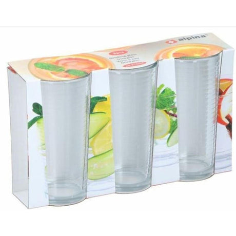 Alpina drinkglas 270ml ø6,5x13,5cm set a 3 stuks