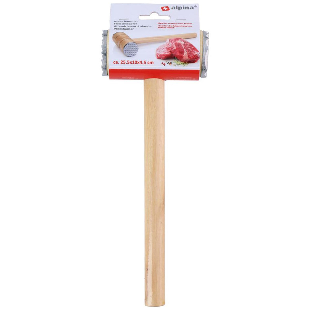 Alpina vleeshamer hout metaal