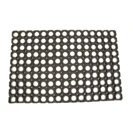 Hamat rubberen deurmat domino ring 40x60 cm zwart