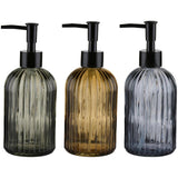 Touch of beauty zeeppomp glas gestreept ø7,5xh19cm