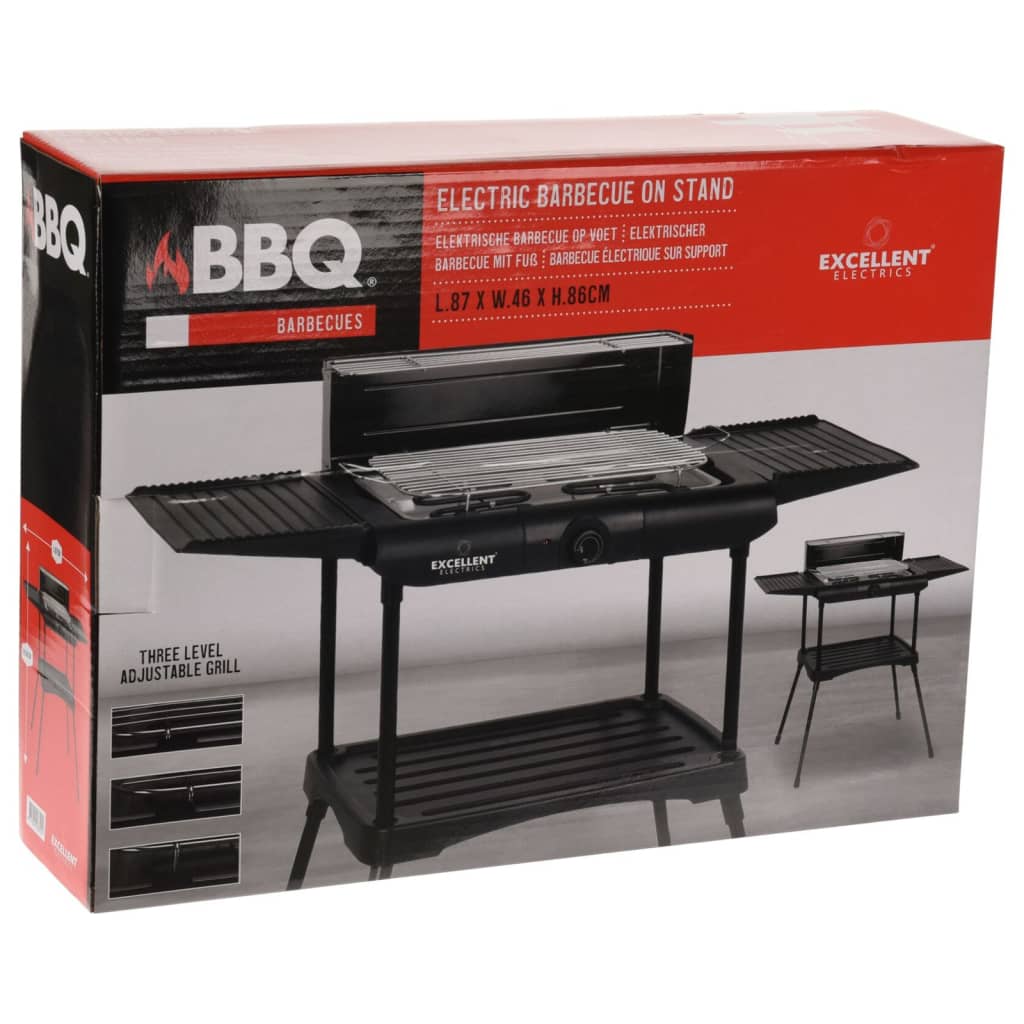 Progarden progarden barbecue elektrisch op standaard 2000 w zwart