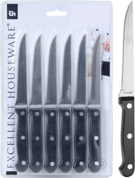 Excellent houseware eh steakmessen set 6-delig