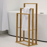 Bathroom Solutions Bathroom Solutions Handdoekenrek met 3 stangen bamboe