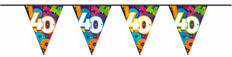 Vlaggenlijn cijfers 10 meter - 40 jaar
