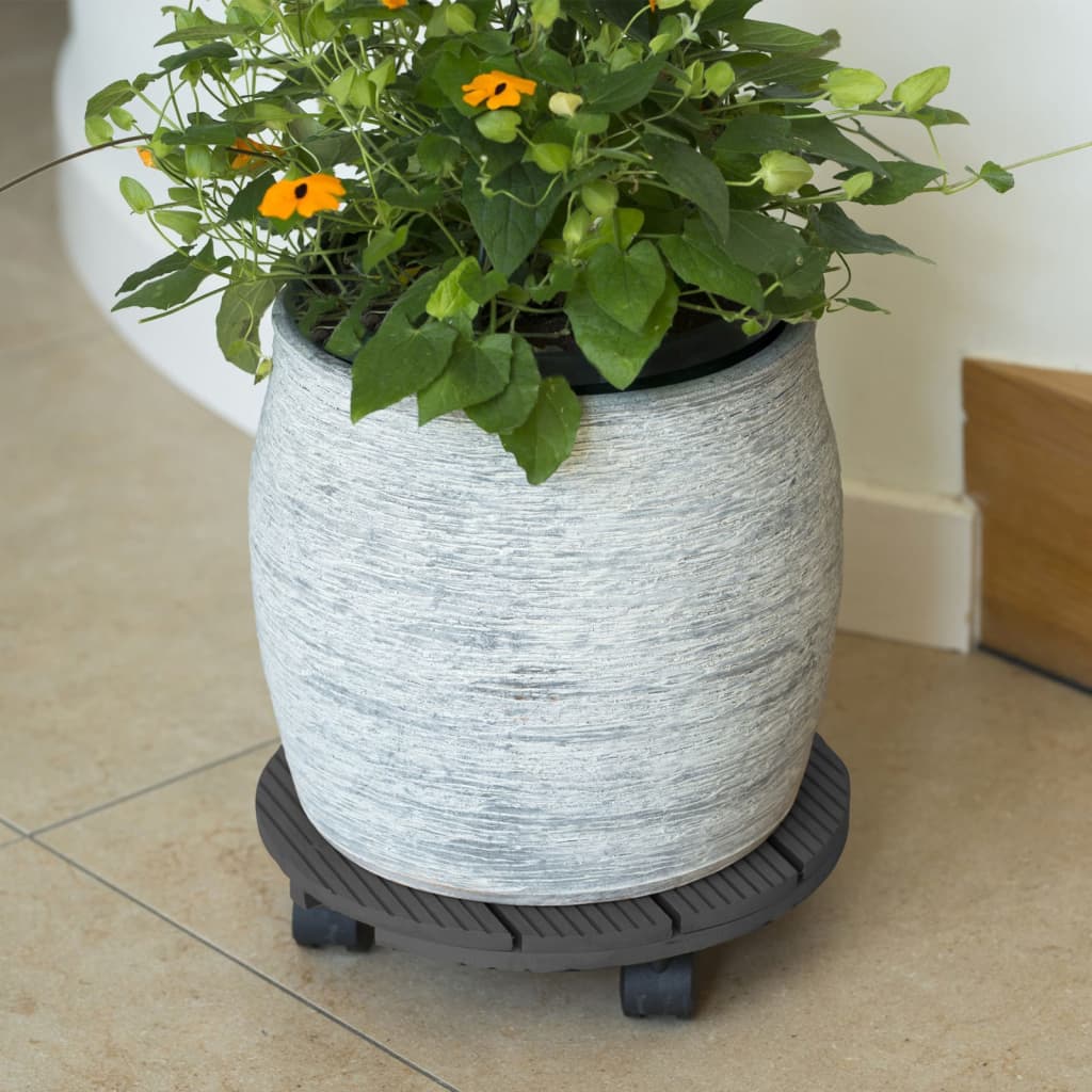 Nature Nature Plantentrolley rond Ø30 cm antracietkleurig