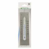 Nature nature wandthermometer 7x1x23 cm aluminium