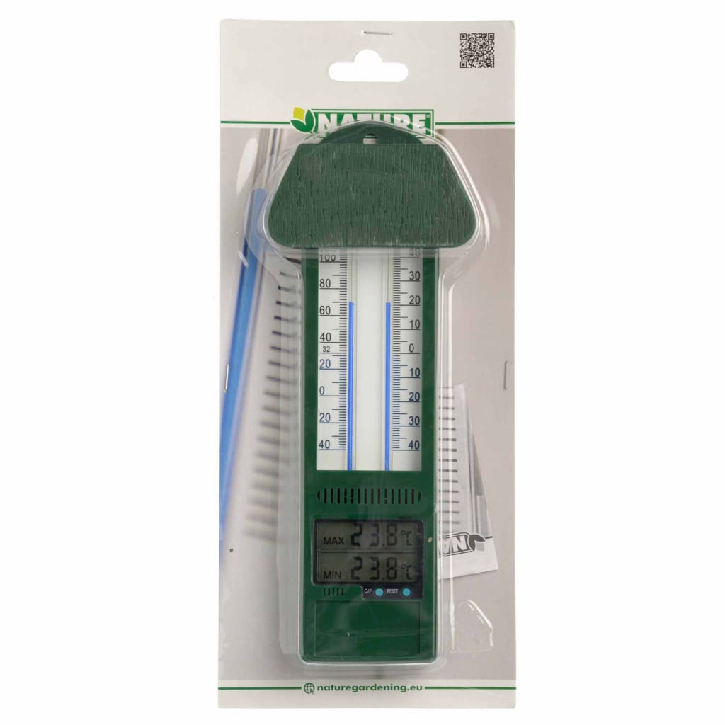 Nature nature tuinthermometer min-max digitaal 9,5x2,5x24 cm