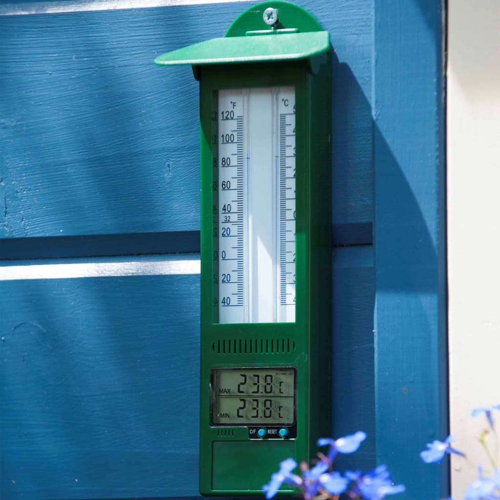 Nature nature tuinthermometer min-max digitaal 9,5x2,5x24 cm