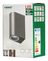 Ranex ra-5000331 led buitenwandlamp van roestvrijstaal met twee lichtpunten