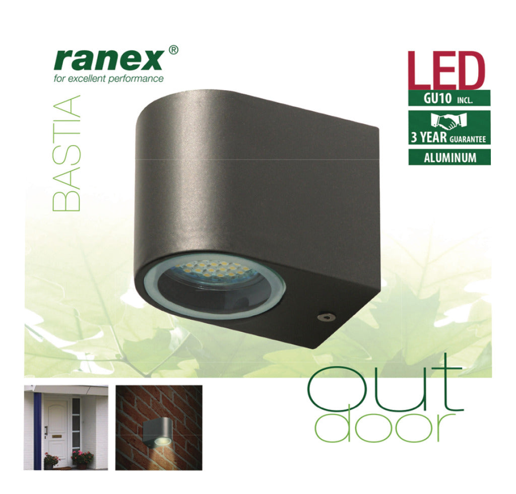 Ranex Ranex Ra-5000332 Led Buitenwandlamp van Roestvrijstaal