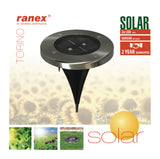 Ranex Ranex Ra-5000389 Ronde Led Grondspot Geborsteld Rvs Glas