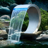 Ubbink ubbink mamba waterval met led-verlichting roestvrij staal