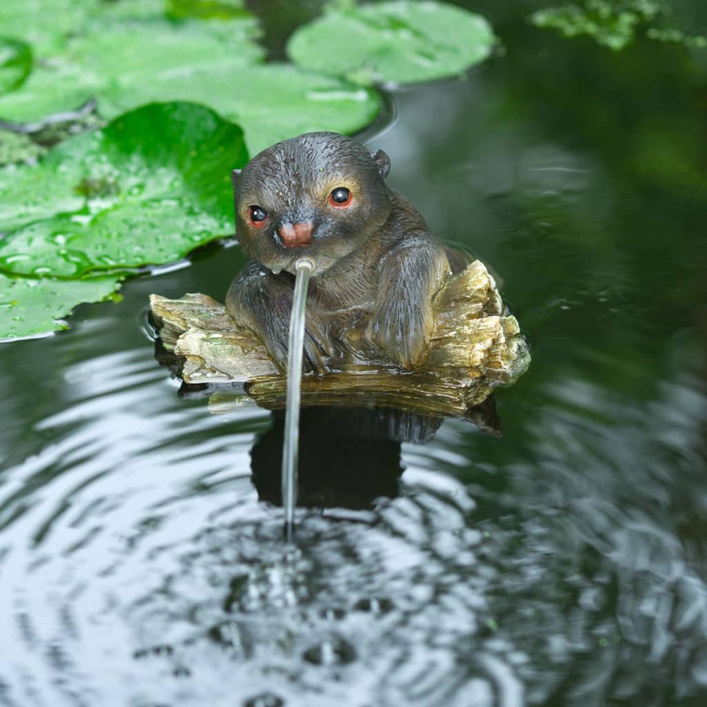 Ubbink ubbink drijvende spuitfiguur otter op boomstam