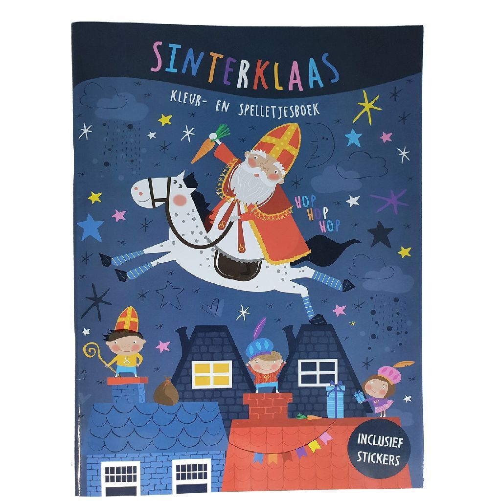 Basic sinterklaas kleur- en spelletjesboek + stickers