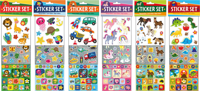 Stickerset - 6 assorti