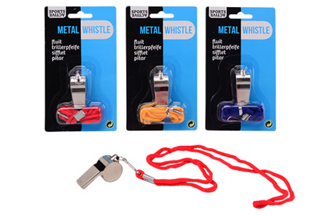 Johntoy sports active metalen fluit 3 assorti