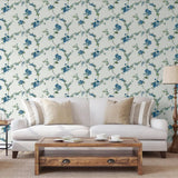 DUTCH WALLCOVERINGS DUTCH WALLCOVERINGS Behang Flower lichtblauw