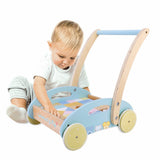 Rubo toys woezel en pip houten blokkenkar 27x35x36 cm