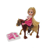 Basic calleigh mini paard met pop + accessoires