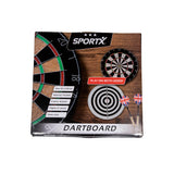 Sportx dartbord flocked met 6 darts