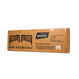 Sportx metalen voetbaldoelen 78x56x45 cm 2 stuks zwart