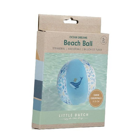 Little dutch ocean dreams strandbal blauw, 35cm