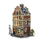 Cubic fun 3d puzzel hollands huisje winter bakkerij + licht 65 stukjes