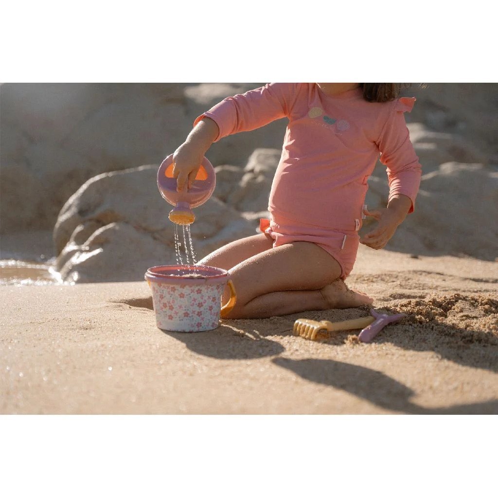 Little dutch pink flower strandset 5-delig roze