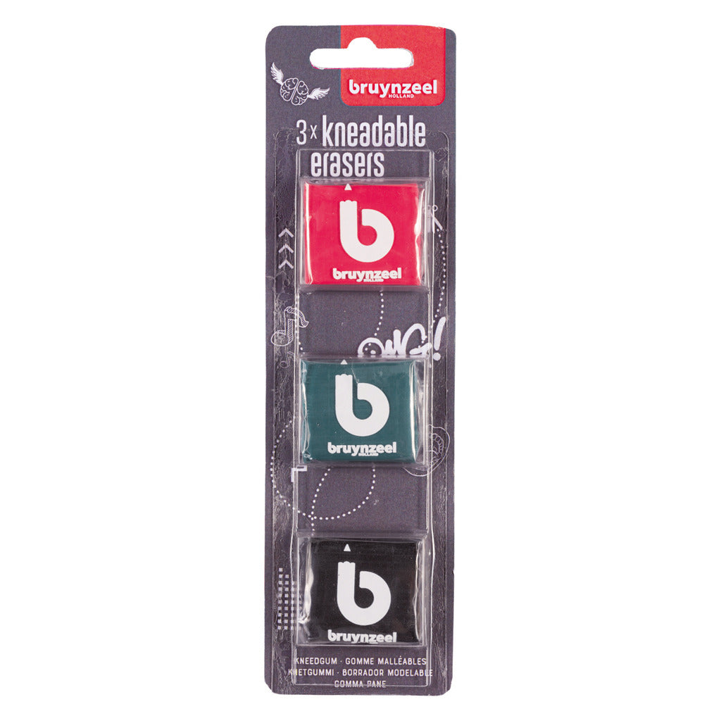 Bruynzeel kneedgummen 3 stuks
