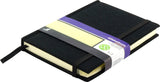 Kangaro k-5106 alfabetboek a6 a-z linnen hard cover zwart, 208 pagina's, leeslint, elastiek