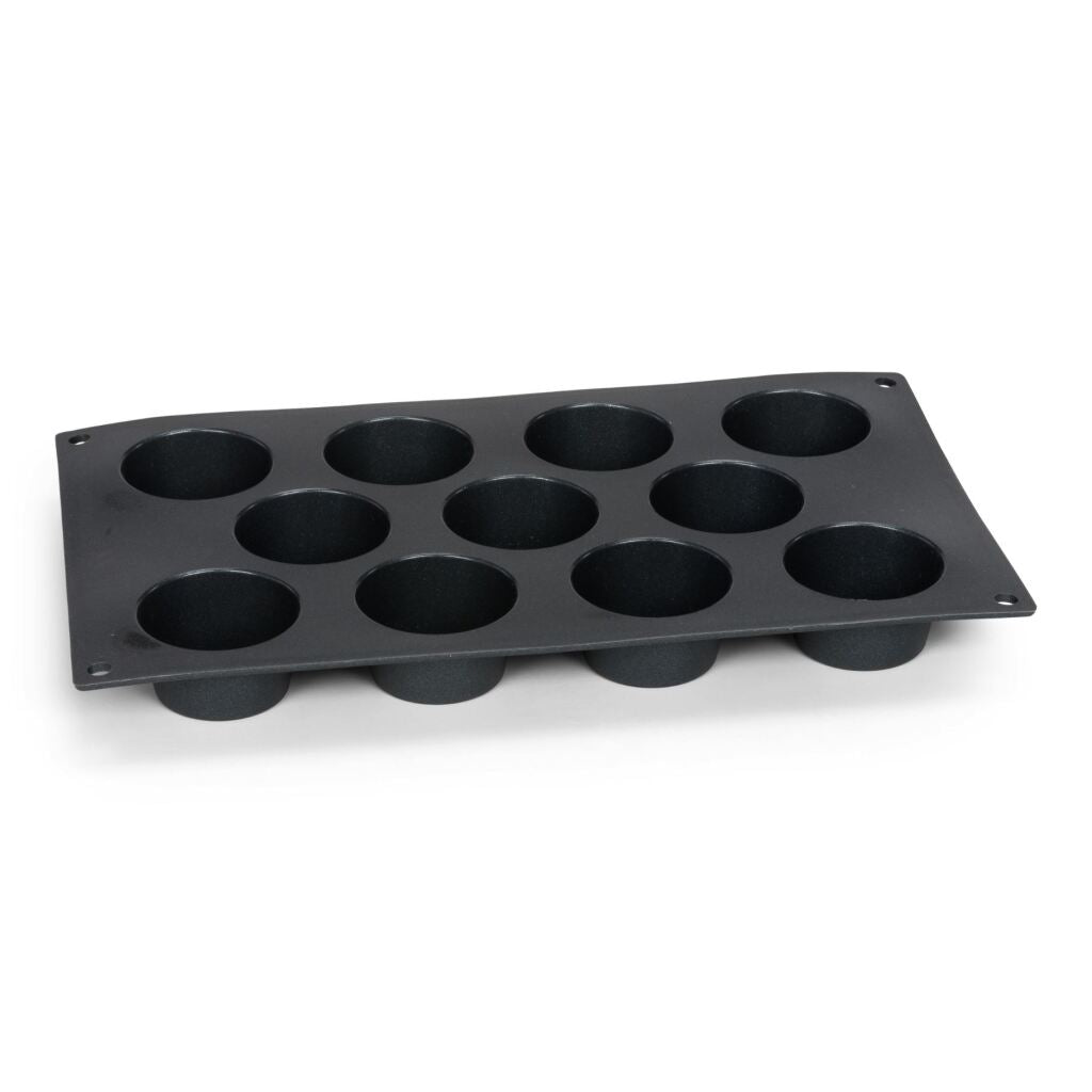 Patisse Patisse Mini Muffinvorm 11 Vaks 29x17 cm Zwart Siliconen