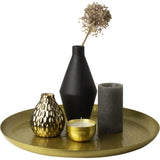 Gusta wand-decoratieschaal 38 cm goud aluminium