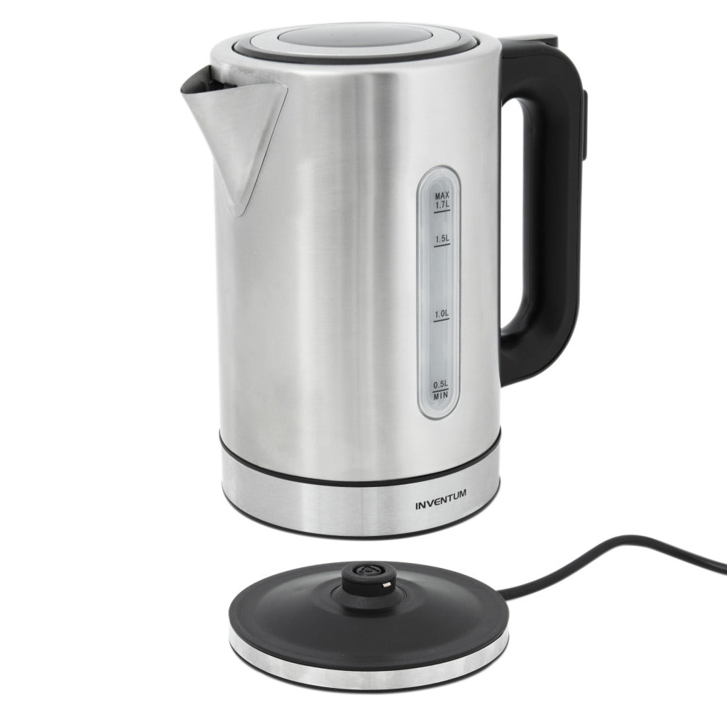 Inventum hw817d snoerloze waterkoker 2200w 1.7l rvs zwart