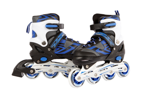 Street rider skeelers blauw zwart, maat 33-36