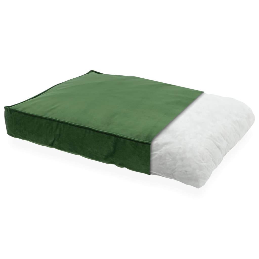 Madison Hondenkussen Velvet 100x70x15 cm groen