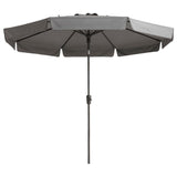 Madison parasol flores luxe rond 300 cm lichtgrijs