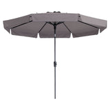 Madison parasol flores luxe rond 300 cm taupe