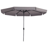 Madison parasol syros luxe rond 350 cm taupe