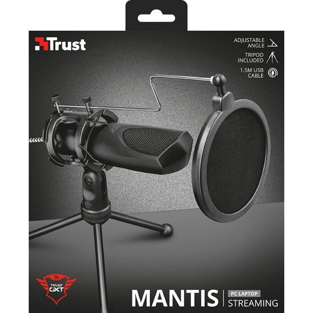 Trust Trust GXT 232 Mantis USB Streaming Microfoon Zwart