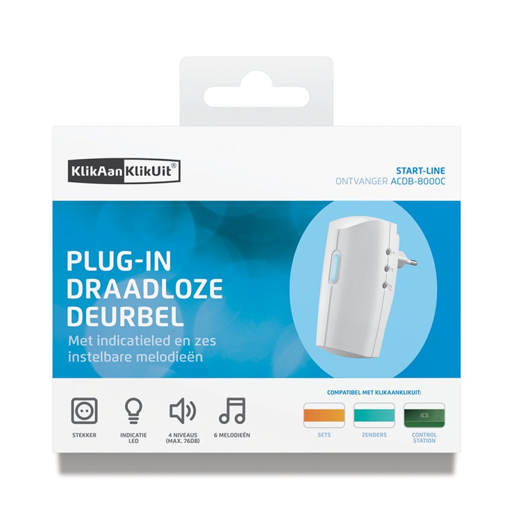 KlikAanKlikUit KlikAanKlikUit ACDB-8000C (230v) Plug-in draadloze deurbel