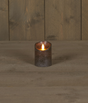Led kaars rustiek incl. timer - 7.50x10.00cm - antraciet