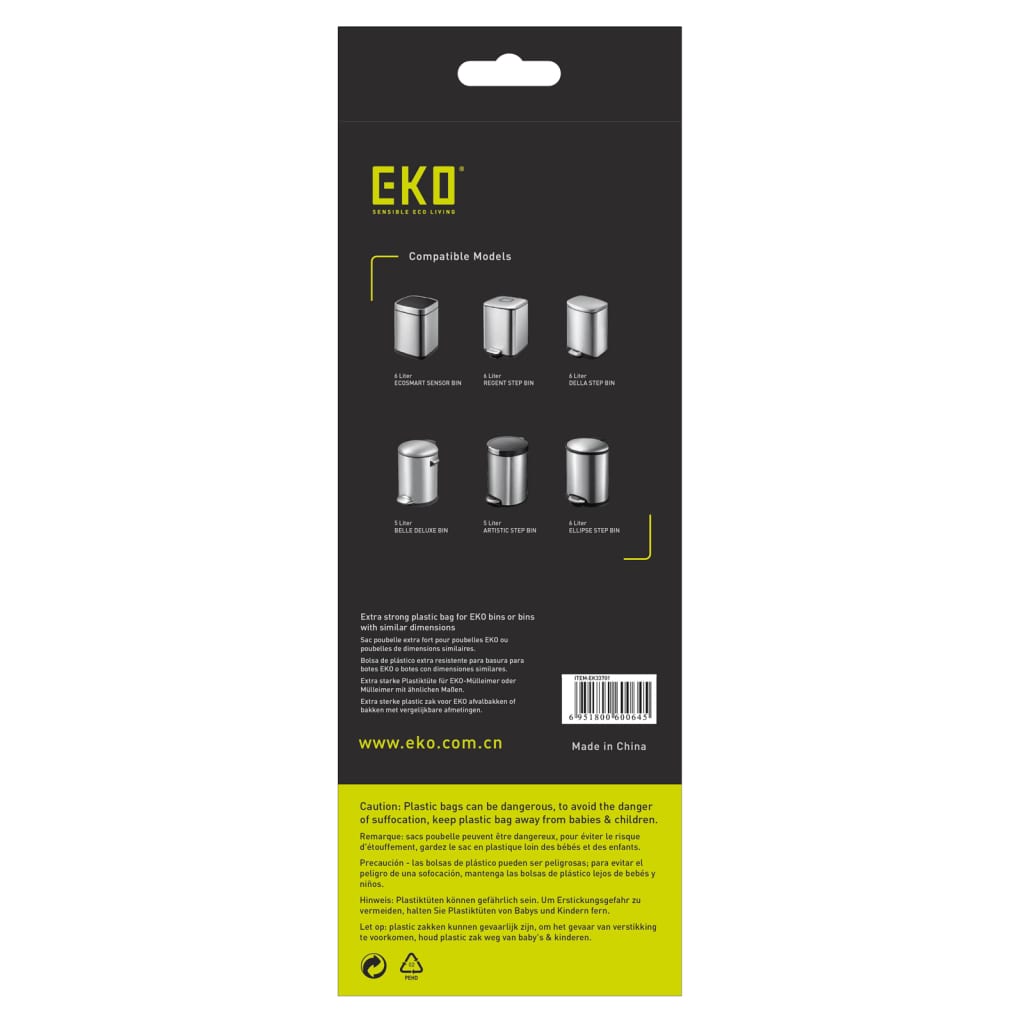 Eko afvalzakkenset a 24x30 st 3-6 l wit