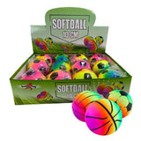 Dsp softbal 10 cm. 3 assortie. (12 st)